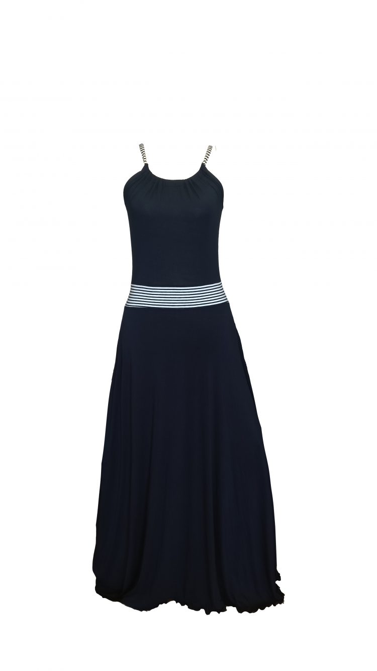 Long navy blue dress - EDITA 2 (1118-1) zdjęcie 7
