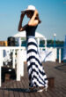 Long airy dress in nautical style - VIRNA (1106) miniaturka 3