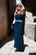 Long navy blue dress - EDITA 2 (1118-1) miniaturka 1