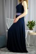 Long navy blue dress - EDITA 2 (1118-1) miniaturka 8