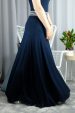 Long navy blue dress - EDITA 2 (1118-1) miniaturka 4