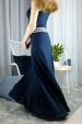 Long navy blue dress - EDITA 2 (1118-1) miniaturka 3