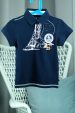 Navy blue polo shirt with nautical accessories (0187-2) miniaturka 1