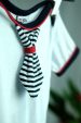 White infant bodysuit with tie (0191-2) miniaturka 2