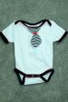 White infant bodysuit with tie (0191-2) miniaturka 5