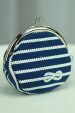 Purse in navy blue with white stripes with nautical knot (0319-5) miniaturka 1
