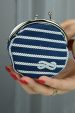 Purse in navy blue with white stripes with nautical knot (0319-5) miniaturka 2