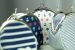 Purse in white with red and navy blue anchors and steering wheels (0319-6) miniaturka 3