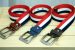 Belt in navy blue, red and white - 118 cm (0530-13) miniaturka 3