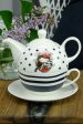 Porcelain teapot and cup set (0726-2) miniaturka 1