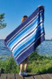 Ręcznik kąpielowy w stylu marynistycznym 180x90 cm (0508-2) miniaturka 1