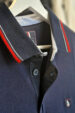 Navy blue classic polo shirt with red inserts (0779-1) miniaturka 2