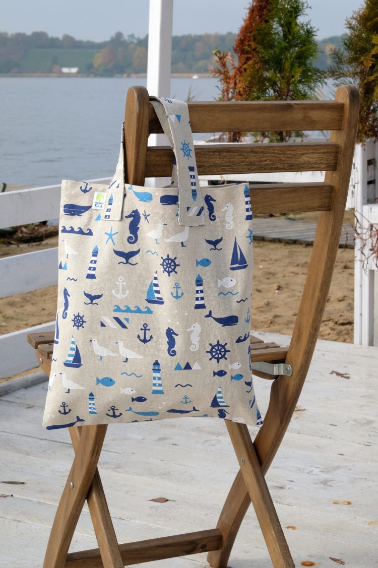 K&A cotton nautical shopping bag (1111) zdjęcie 1
