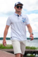 White nautical polo shirt (0777-2) miniaturka 3