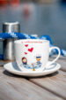 Porcelain cup with nautical graphics (0729-4) miniaturka 1