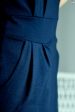 Granatowa elegancka sukienka do kolan LOTA (1142) miniaturka 8