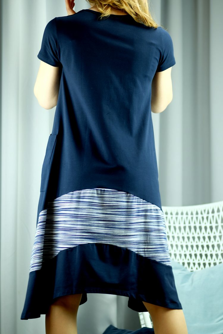 Knee-length dress with short sleeves TATJANA (1138) zdjęcie 9