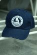 Granatowa czapka z daszkiem z aplikacją żeglarską (0458-2) miniaturka 1