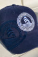 Granatowa czapka z daszkiem z aplikacją żeglarską (0458-2) miniaturka 2