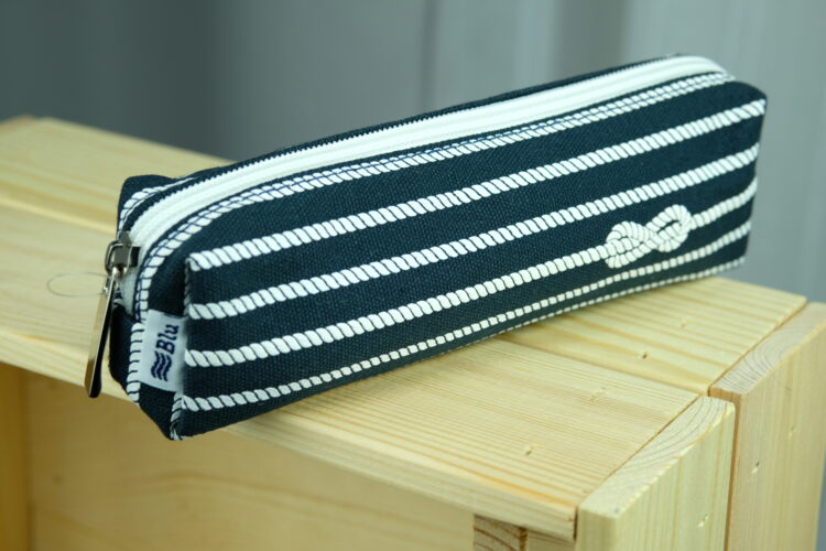 Navy blue and white striped case with nautical knot (0320-5) zdjęcie 3
