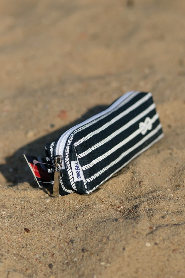 Navy blue and white striped case with nautical knot (0320-5) zdjęcie 2