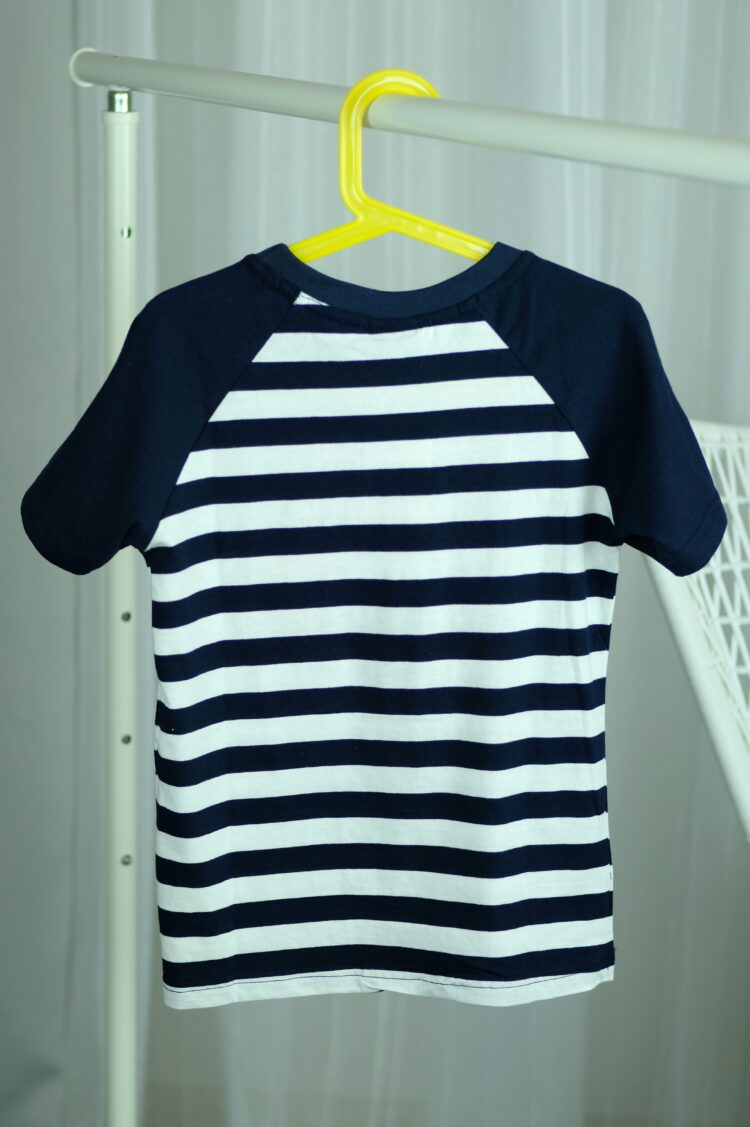 Children's t-shirt with short navy blue sleeves (0197-3) zdjęcie 7