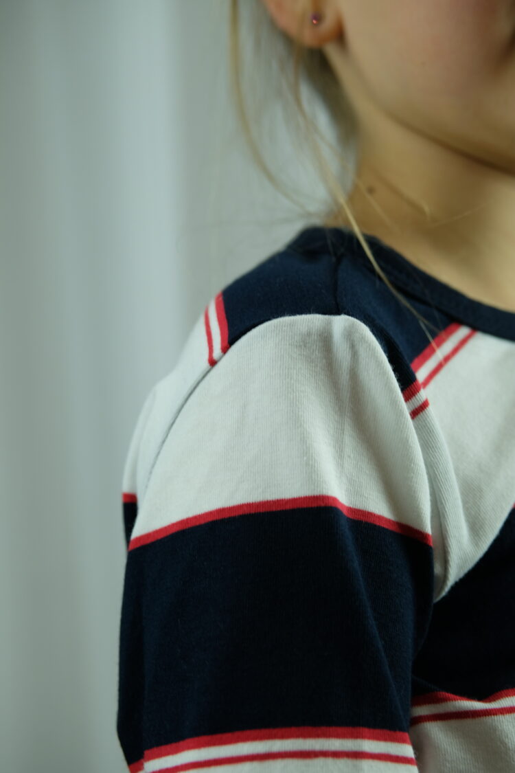 Long-sleeved striped blouse (0180) zdjęcie 4