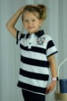 White and navy striped polo shirt (0187-5) miniaturka 3