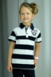 White and navy striped polo shirt (0187-5) miniaturka 1