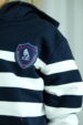 Children's sweatshirt with white and navy stripes (0670-1) miniaturka 5