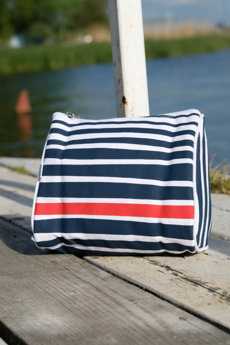Washbag with white and navy stripes (0317-12) zdjęcie 2