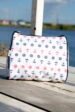 White cosmetic bag with black and red anchors and steering wheels (0317-6) miniaturka 1