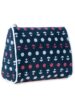 Navy blue cosmetic bag with white and red anchors and steering wheels (0317-7) miniaturka 3