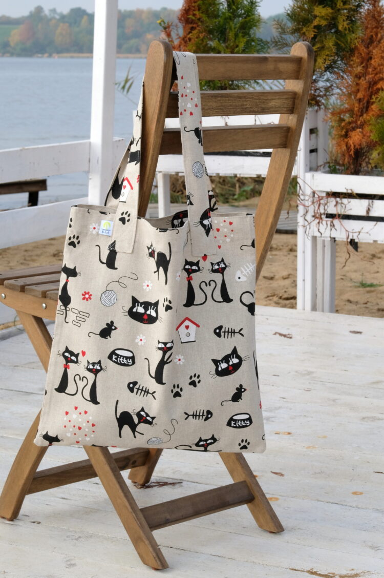 K&A cotton shopping bag - cats (1118) zdjęcie 1