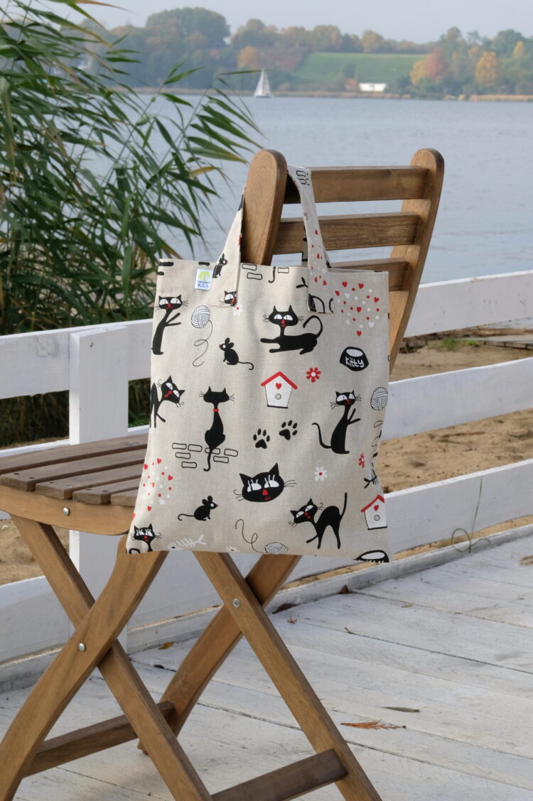 K&A cotton shopping bag - cats (1117) zdjęcie 2