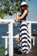 Long airy dress in nautical style - VIRNA (1106) miniaturka 1