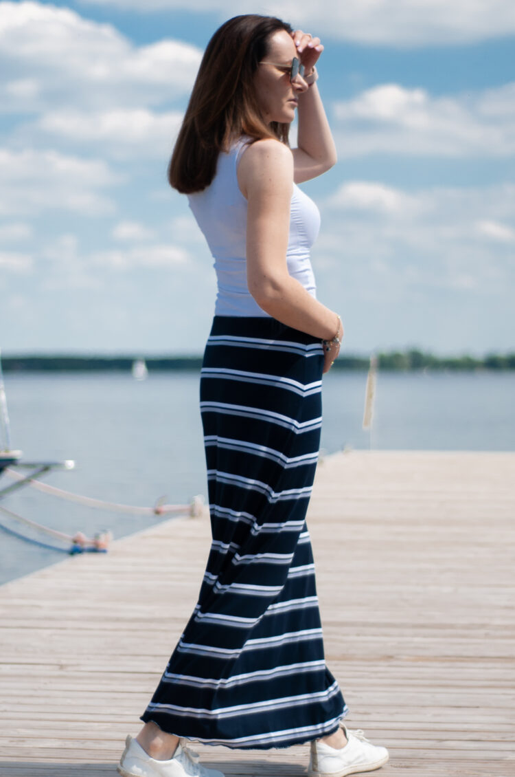 Long striped skirt (0752) zdjęcie 4
