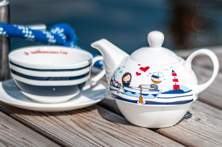 Porcelain teapot and cup set (0726-1) zdjęcie 3