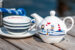 Porcelain teapot and cup set (0726-1) miniaturka 3