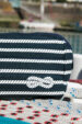 Cosmetic bag with white and navy stripes (0334-1) miniaturka 3
