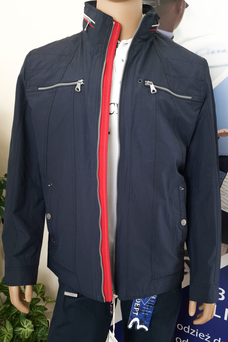 Navy blue men's jacket (0790) zdjęcie 2