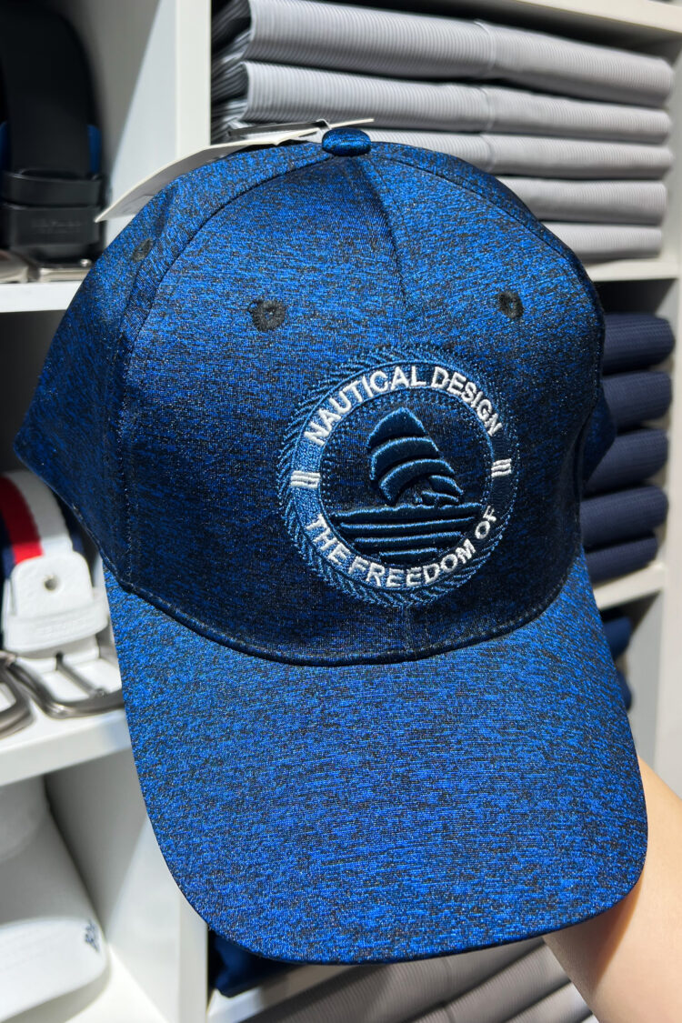 Granatowa czapka z daszkiem Nautical (0476-3) zdjęcie 2