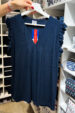 Navy blue blouse with frill (1209) miniaturka 1