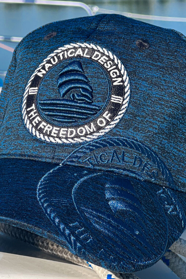 Granatowa czapka z daszkiem Nautical (0476-3) zdjęcie 2