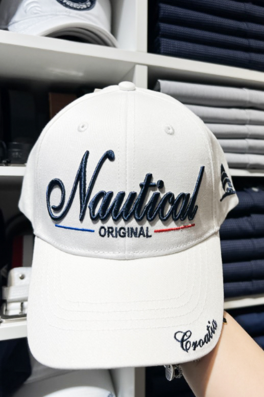 White Nautical 3D baseball cap (0475-2) zdjęcie 2