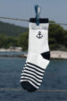 Women's white socks with anchor size 36-42 (1904-2) miniaturka 1
