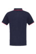 Navy blue classic polo shirt with red inserts (0779-1) miniaturka 4