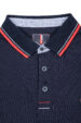 Navy blue classic polo shirt with red inserts (0779-1) miniaturka 2