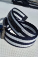 White belt with navy blue stripes (0530-18) miniaturka 2