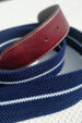 RUBBER navy blue/white trouser belt (0533) - maximum length 105 cm to 120 cm when stretched miniaturka 5